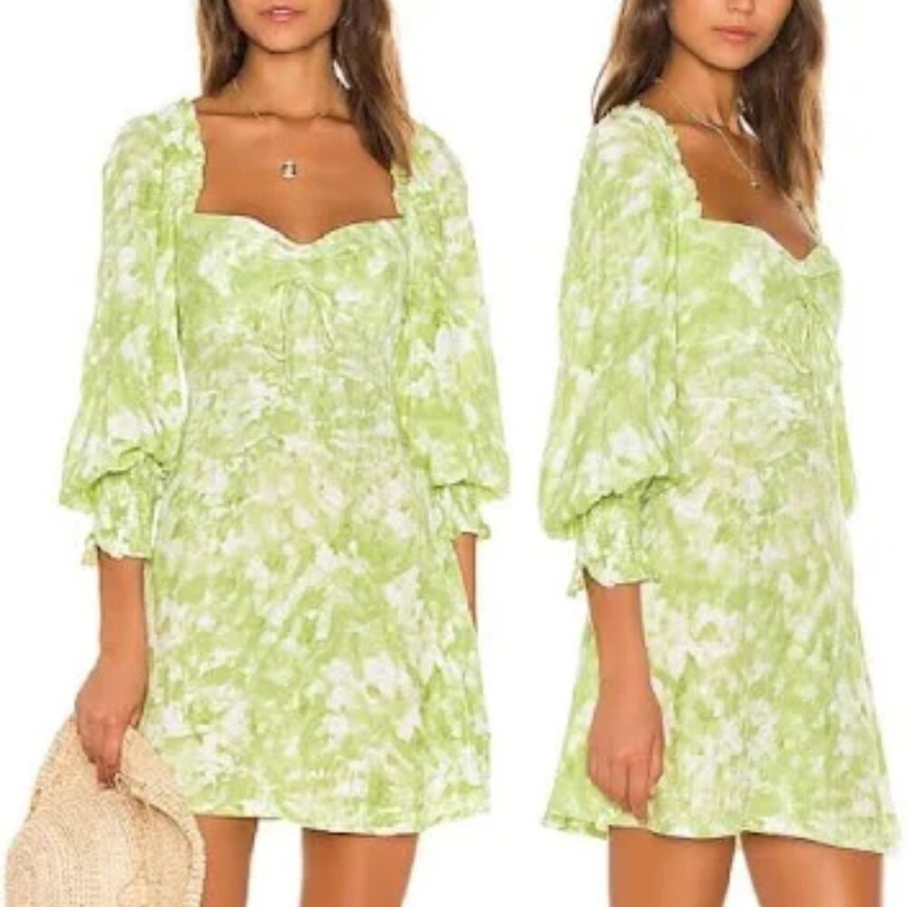 Faithfull The Brand Arianne Mini Dress Roos Tie Dye Size 6